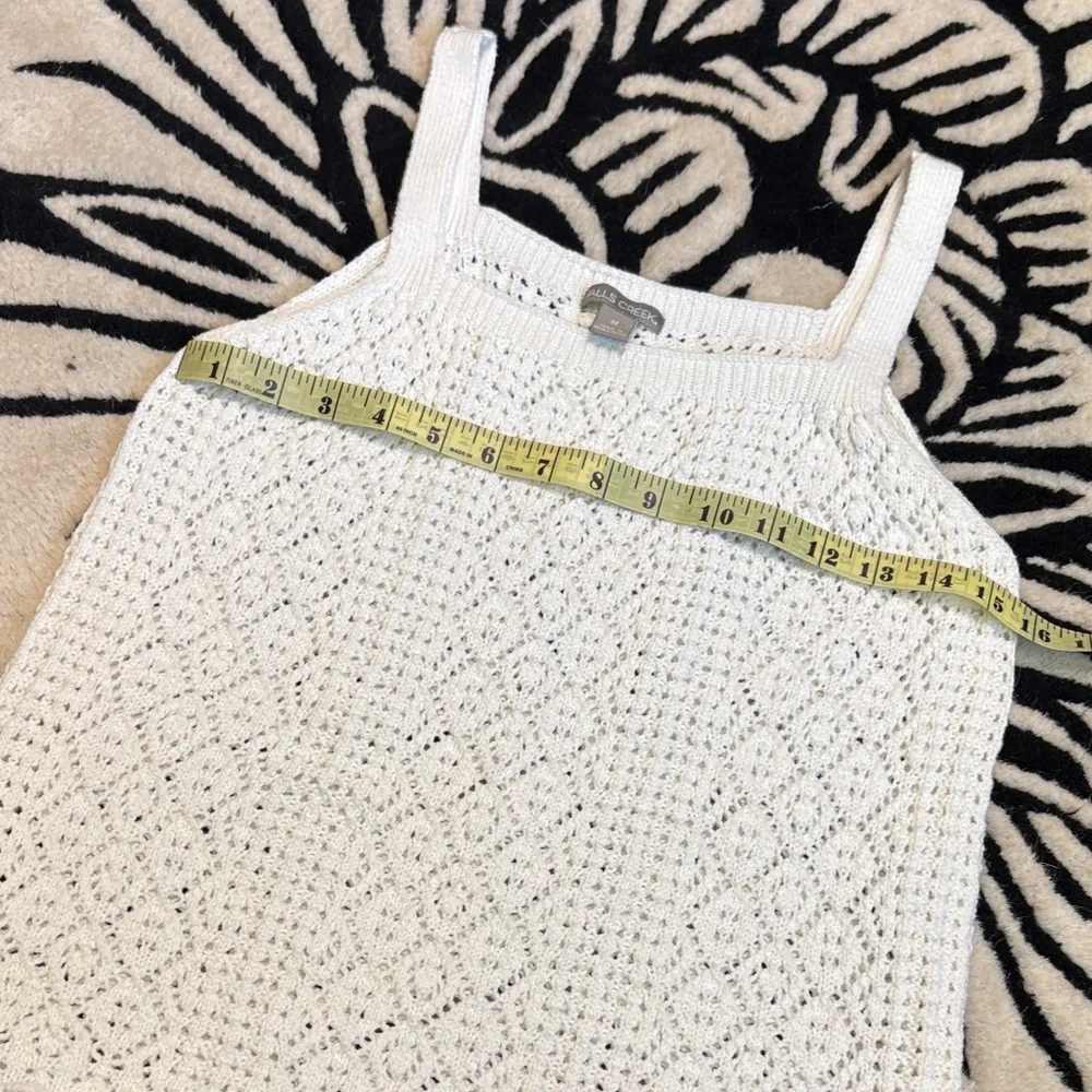 Falls Creek White Crochet Eyelet Camisole Tank - Picture 5 of 7